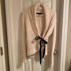 Cableknit wrap sweater / cardigan